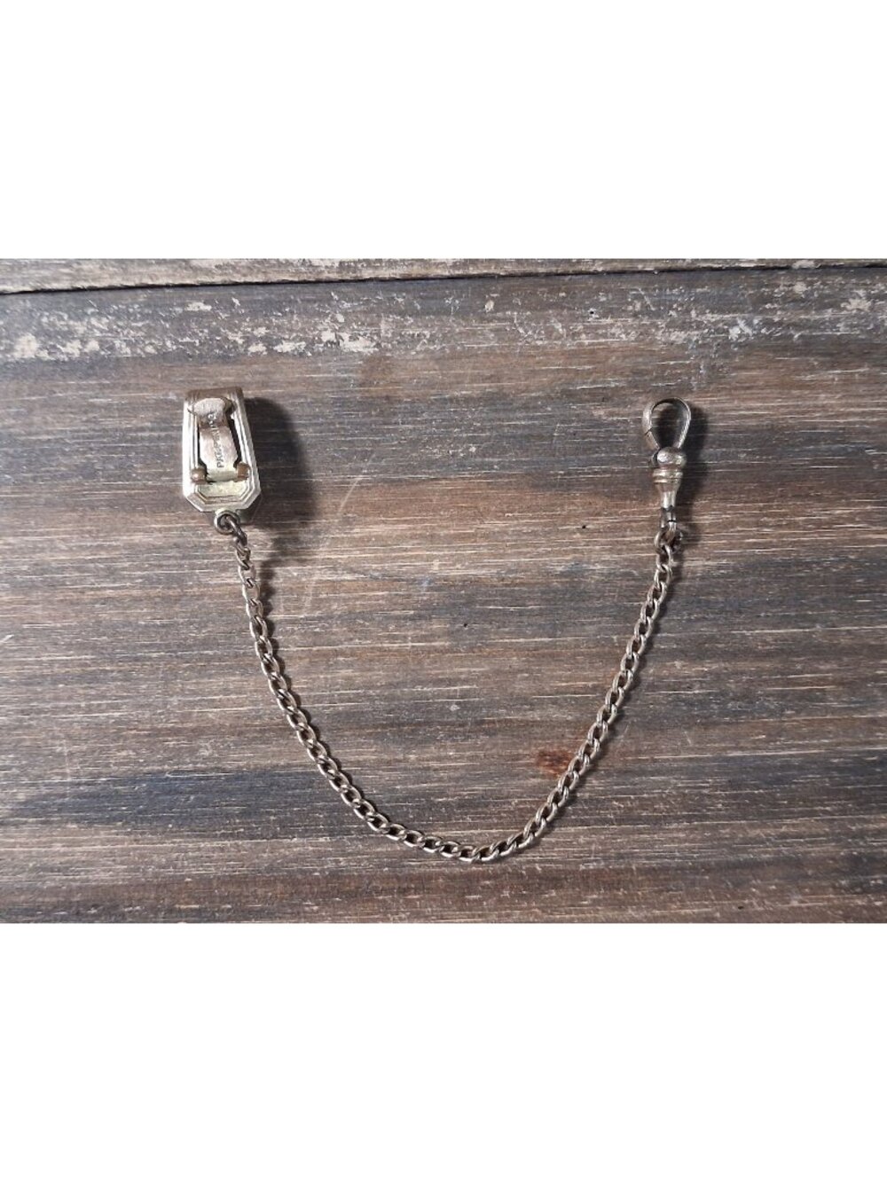 1900's Pocket Watch Vest Clip S&S Pat Pending Vintage Gentleman